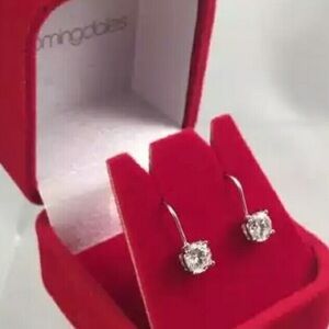 Bloomingdales CZ Diamond Pendant Earrings